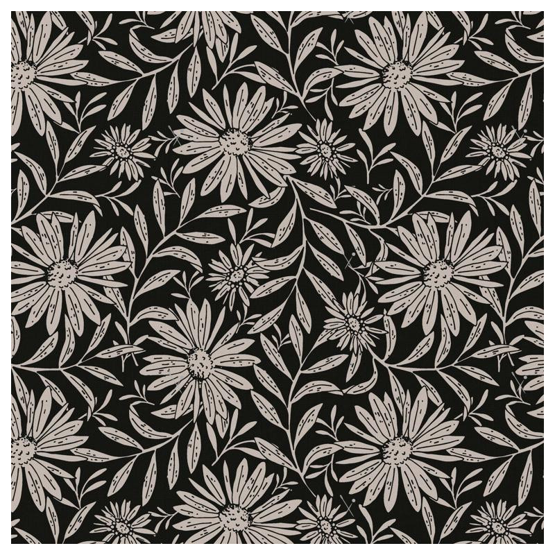 Printed Viscose BESTA Black / Off-White